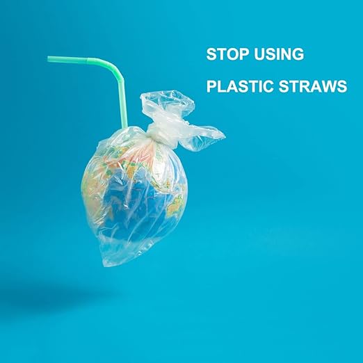 200 Count 100% Compostable Plant-Based PLA Straws-KTOB Biodegradable Black Cocktail Drinking Plasticless Straws-Eco Friendly Plastic Bar Straws