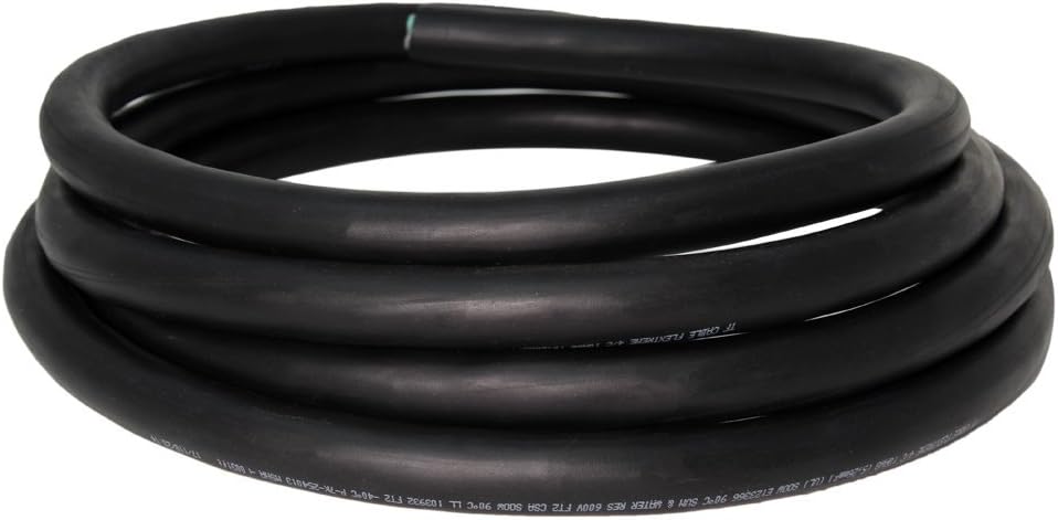 Wire Cord, 50 Ft, Rubber Coated, 10 Gauge, 4 Conductor (10/4) 600v SOOW