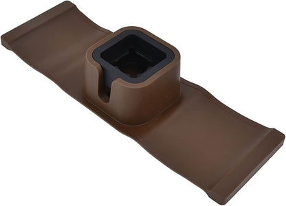 , Couch Arm Cup Holder, Sofa Arm Cup Tray, Silicone Couch Drink Holder Couch Cup Holder Armrest Organizer with Sticky Base for Living Room Balcony (Ordinary Brown)