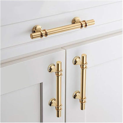 Drawer knobs,Cupboard knobs,Modern Zinc Alloy Black Gold Door Handles Kitchen Cabinet Handles Solid Drawer Knobs Fashion Furniture Handle Hardware,Black Gold knob (Color : Copper Gold 160mm)