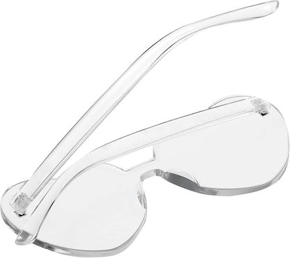 Maxdot Heart Shape Sunglasses Rimless Transparent Heart Glasses Colorful Party Favors