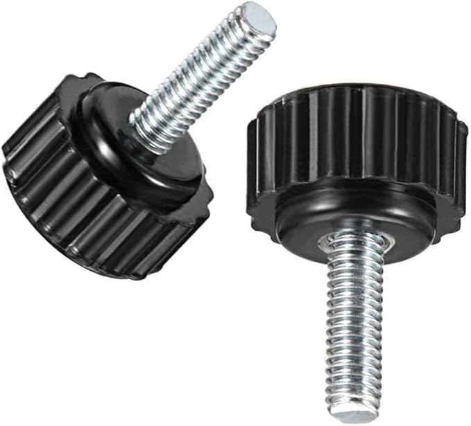 Knurled Thumb Screw for Saw Drill Press Lathe and Routing Jigs Packaging Machinery Printing Equipment Clamping Knobs Grip Threaded Hand Bolt Knobs M4 x 15mm 2pcs