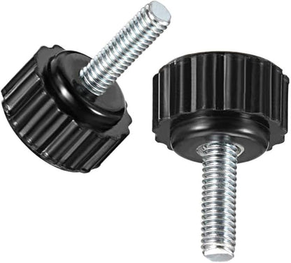 Knurled Thumb Screw for Saw Drill Press Lathe and Routing Jigs Packaging Machinery Printing Equipment Clamping Knobs Grip Threaded Hand Bolt Knobs M4 x 15mm 2pcs