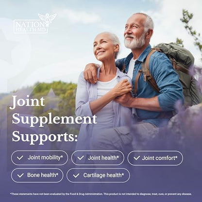 Joint Complex - Joint & Cartilage Health - Joint Support Supplement with Calcium, NEM Eggshell Membrane, Boswellia Serrata - Knee Supplements for Men & Women, 60 Capsules