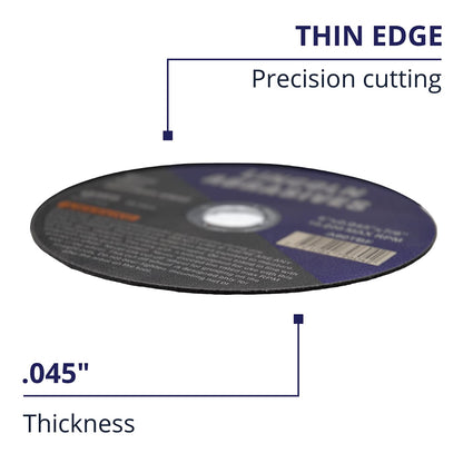 9 Pack 6" Cut-Off Wheels Lincoln Abrasives .045" Metal & Stainless Steel
