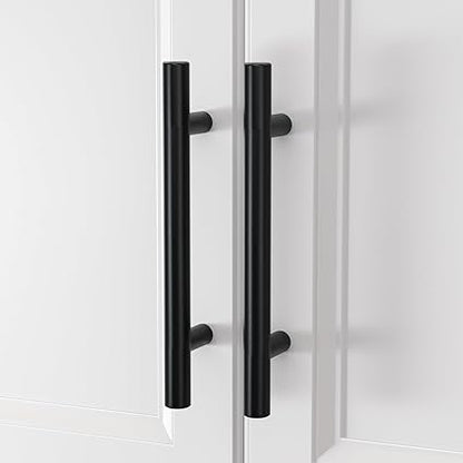 homdiy Black Cabinet Handles 30Pack 5inch Hole Center Kitchen Drawer Pulls and Knobs Stainless Steel Cabinet Hardware for Bathroom, Cupboard