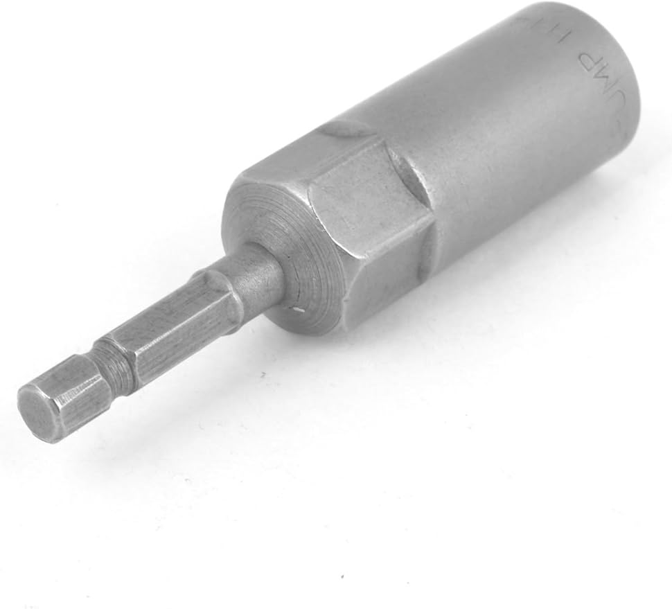 IIVVERR Gray Metal Screwdriver 14mm Wide Magnetic Hex Socket Bit 82mm Long (Destornillador de metal gris 14 mm de ancho hexagonal magnetico Socket Bit 82mm de largo