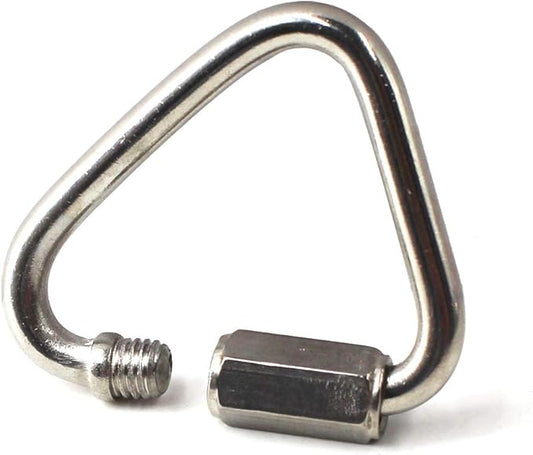 Flomore Delta Quick Link 304 Stainless Steel Triangle Quicklink Chain Connector Screw Lock Carabiner