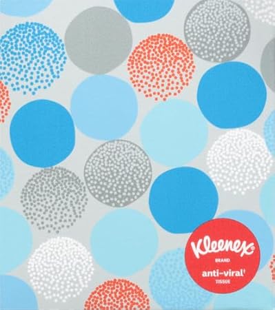 Kleenex Anti-Viral Facial Tissue, 3-Ply, 1 cube box, 55 Sheets (Pack of 1)
