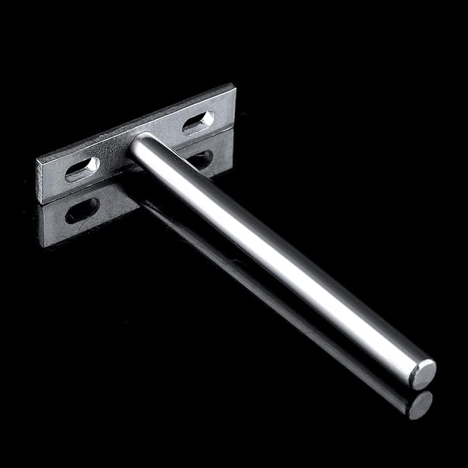 2 Pack Hidden T Shelf Bracket, Iron Shelf Brackets, Metal Shelf Bracket, Industrial Shelf Bracket, Modern Shelf Bracket, Metal L Brackets