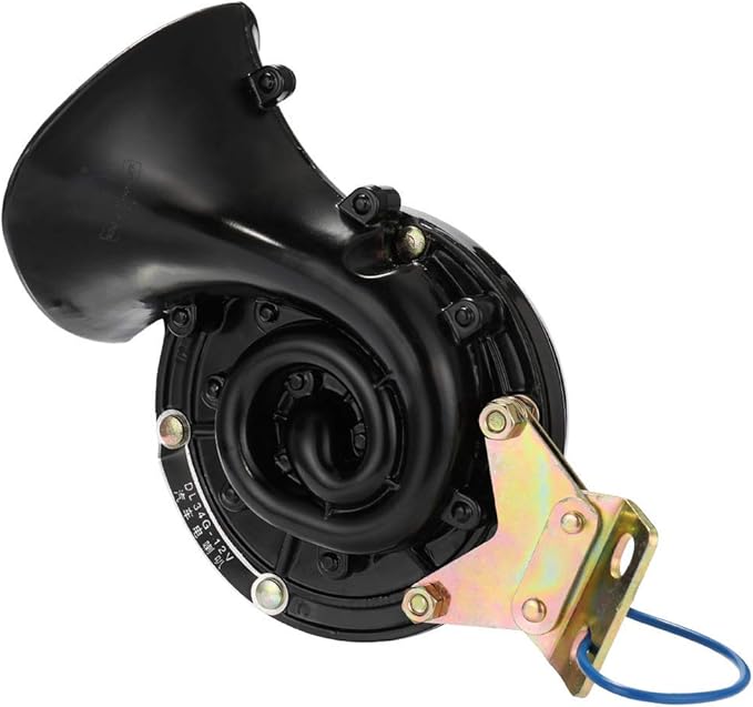 Air Horn Loud 105DB 12V24V Black Waterproof Electric Snail Horn Air Horn Raging Sound For Car Motorcycle Truck Boat