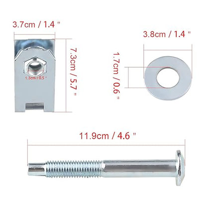 Truck Bed Mounting Bolt Nut Hardware Kit Compatible with 1997-2012 Ford F150,1997-2012 Ford Lobo Pickup, 2006-2008 Lincoln Mark LT Replaces  924-313, W708605-S436