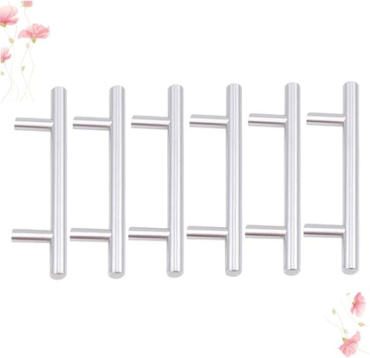 6pcs Door Handle Kitchen Cabinet Knobs Door Knob Handle Drawer Pulls Cabinet Handle for Knob Door Knob for House Pull Handle for Furniture Silver