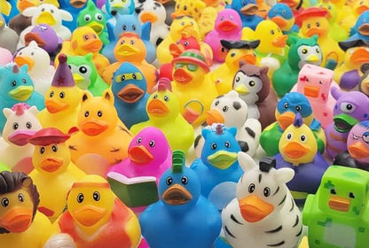 The Dreidel Company - Assortment of Rubber Ducks for Kids, Birthday Gifts, Baby Showers, Classroom Incentives, Summer Beach and Pool Activities, 2 Inch (10 Count).