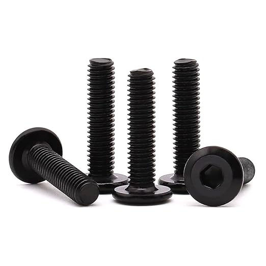 14-20 x 58" (30 PCS) Flat Head Socket Cap Screw, 304 Stainless Steel 18-8 Binding Screws, Full Thread, Connection Bolts, Furniture Bolts, Black Coated