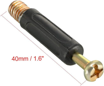 uxcell Furniture Connecting Fitting 6mm Dia Thread Bolts Screws Plastic Covered 15 Pcs