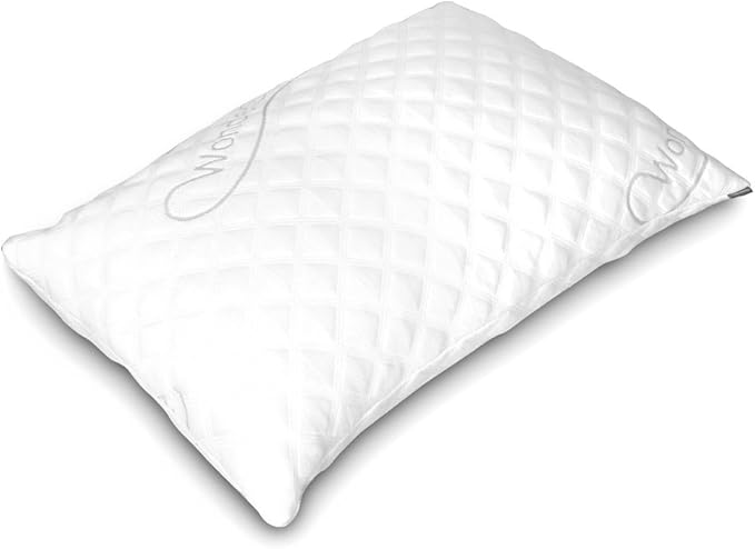 Dream Rite Shredded Memory Foam Pillow Series Luxury Adjustable Loft Home Pillow Hotel Collection Grade Washable Removable Cooling Bamboo Derived Rayon Cover- Queen 1 Pack