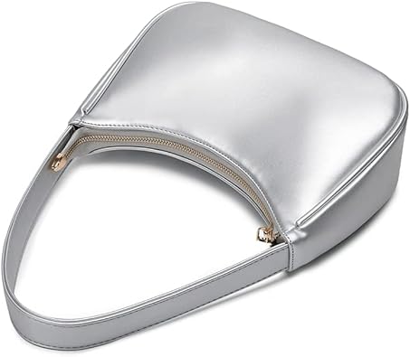 Shoulder Bags for Women, Cute Hobo Tote Handbag Mini Clutch Purse with Zipper Closure
