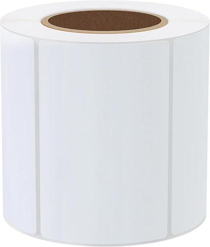 HYBSK 3x2 inch Direct Thermal Label Paper for Barcodes, Address, Compatible with Rollo Label Printer  Zebra Desktop Printers (3"x2",White)