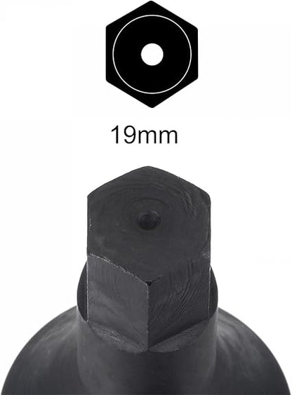 Premium Impact Hex Bit Socket,1" Drive 102mm Length CR-MO Steel Metric Sizes Square Drive Sockets,19mm