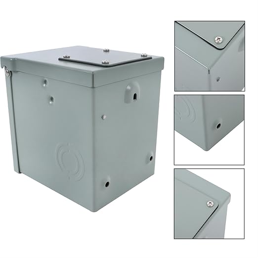 labwork 20A Outdoor Outlet Box GFCI Protected Outlet, Weatherproof Metal Enclosure, Easy Installation