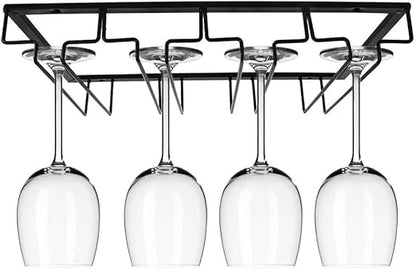 15.74 * 8.85 * 2.67In Black Wine Glass Rack Wine Glass Rack, Wine Glass Holder, Large Capacity Restaurant Decoration Goblet Holder for Wine Cabinet Bar