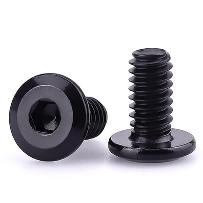 14-20 x 12" Black Hex Socket Head Cap Screws, 304 Stainless Steel 18-8, Furniture Bolts, Connector Screws, Black Coated, Full Thread, 25 PCS