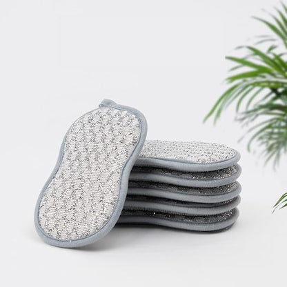 Multi-Purpose Scrub Sponges for Kitchen Scrub-it-Non-Scratch Double-Side Double-Effect Microfiber Sponge Along with Heavy Duty Scouring Multi-Purpose Sponges Kitchen (1 pc)