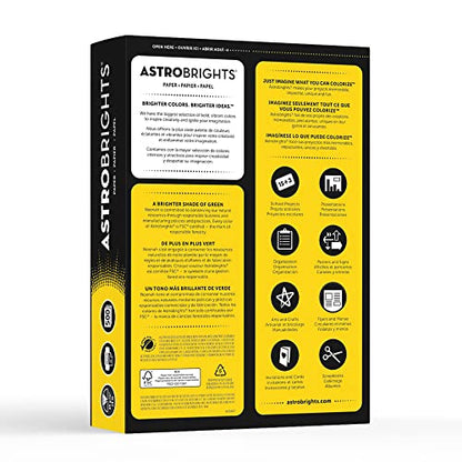 Neenah Astrobrights Bright Color Paper, 8 12in. x 11in., 24 Lb, FSC Certified, Solar Yellow, Ream Of 500 Sheets, 21538