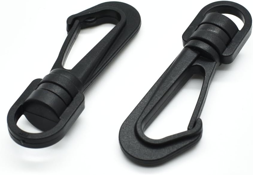 10pcs Plastic Swivel Snap Hooks Hardware Side Release Buckle Paracord Backpack Straps Bag Parts (3/8"(12mm))