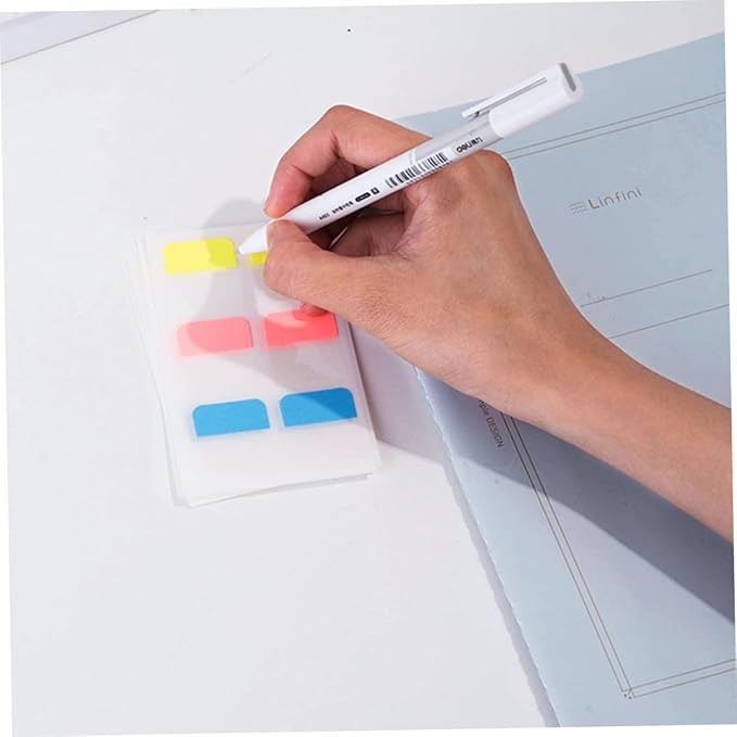 8 Sheets Vibrant Lined Sticky Index Stickers Notes Pastel Pads for Student Supplies