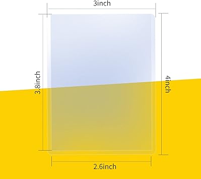 100 Pack 3"x4" Hard Plastic Card Sleeves Top Loaders for Cards, Baseball Card Protectors Hard Plastic, for Baseball Card, Game Cards, Trading Card, and So on