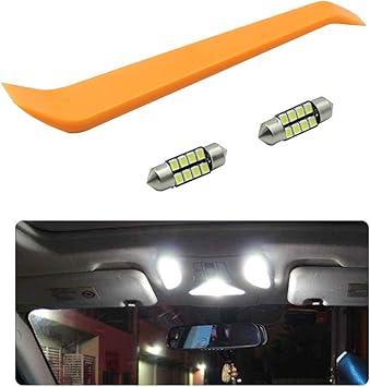 2Pcs Interior Light Switch + 2Pcs Bonus Map Dome Light LED Bulbs Replacement for Honda Accord/Dodge/Pilot/Ridgeline/Odyssey/Ram 1500 Replace 34404-SDA-A21, 34404-SDA-A22D3, 924-798