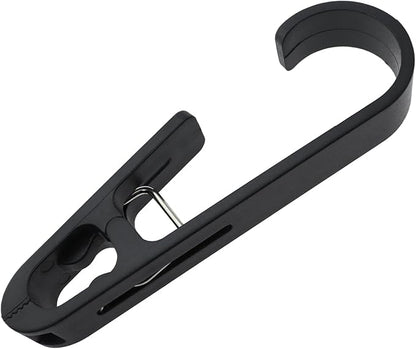 4PCS Coat Clip Towel Clip Bathroom Hanging Swivel Clothespin Hook 135mm Multi Purpose Clothespin Hook Towel Clip Storage Hanging Curtain Clip Hook Balcony Drying Clothespin Black and White