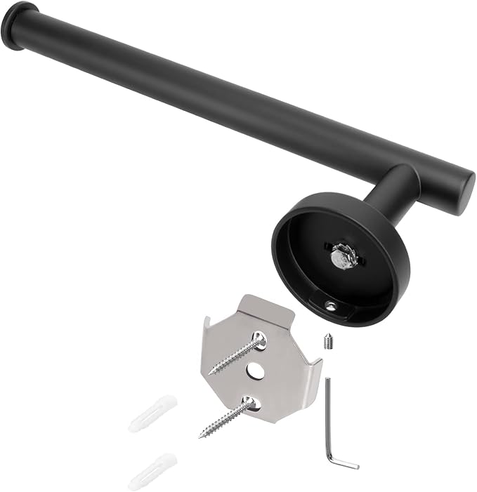NearMoon Hand Towel HolderTowel Ring, Thicken Stainless Steel Hand Towel Bar for Bathroom, Rustproof Wall Mounted Towel Rack, Contemporary Style Bath Accessories, 9 Inch (1 Pack, Matte Black)