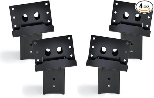 Multi-Use Outdoor 4x4 Compound Angle Platform Brackets for Deer Stand Hunting Blinds Shooting Shack, Tree House, Observation Decks, Set of 4, 16''x 7.5''x 9'', Black, 4 Count