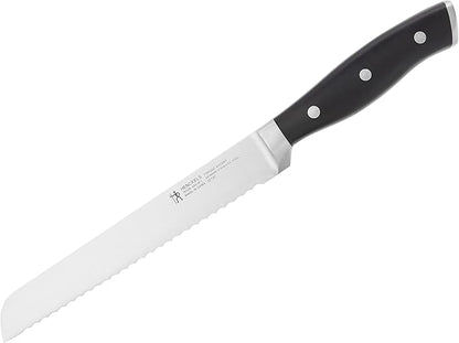 HENCKELS Forged Accent Razor-Sharp 7-inch Hollow Edge Santoku Knife, White Handle, German Engineered Informed by 100 Years of Mastery