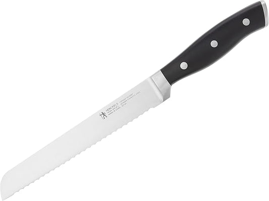 HENCKELS Forged Accent Razor-Sharp 7-inch Hollow Edge Santoku Knife, White Handle, German Engineered Informed by 100 Years of Mastery