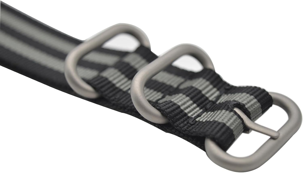 Colorful Nylon Watch Band for Men - Watch Strap Replacement with Brushed Buckle