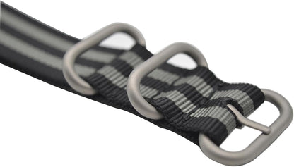 Colorful Nylon Watch Band for Men - Watch Strap Replacement with Brushed Buckle