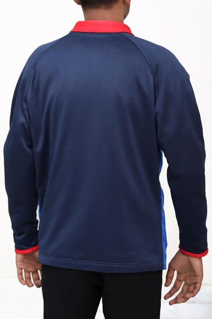 Mens Track Lightweight Football Coach Track Blue Polyester Jacket