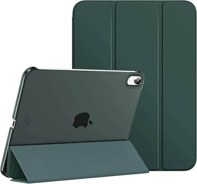 MoKo 11th generation 11-inch iPad (A16) case 2025, 10.9-inch iPad case 2022, hard polycarbonate smart case with slim stand, translucent back cover