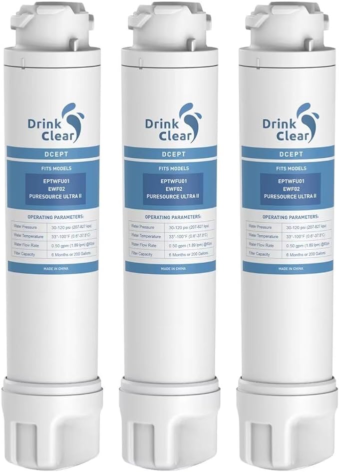 Compatible with Frigidaire EPTWFU01, Pure Source Ultra II, EWF02, Pack of 3 (Packaging May Vary)