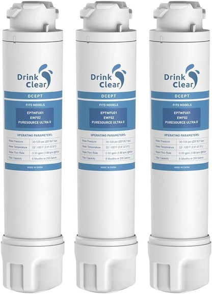 Compatible with Frigidaire EPTWFU01, Pure Source Ultra II, EWF02, Pack of 3 (Packaging May Vary)