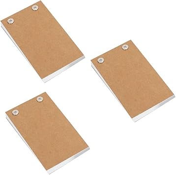 3Pcs Removable Screw Mini Memo Notepads Creative Scrapbook Drawing Paper Blank Pocket Notebooks for Writing for School Office and Daily Notes