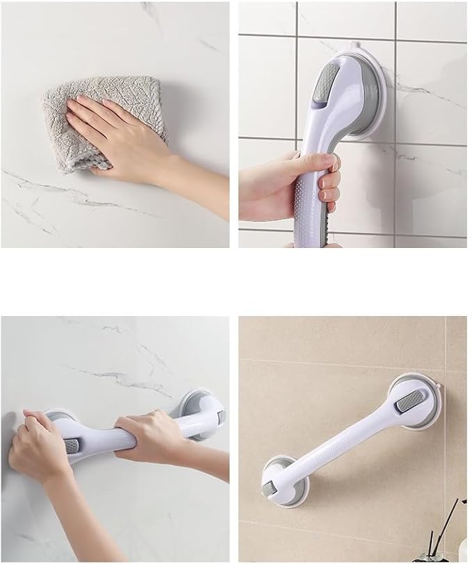 Shower Foot Rest Shower Stool for Shaving Legs, Foot Stool with Powerful Double Suction Cups (White, Large)