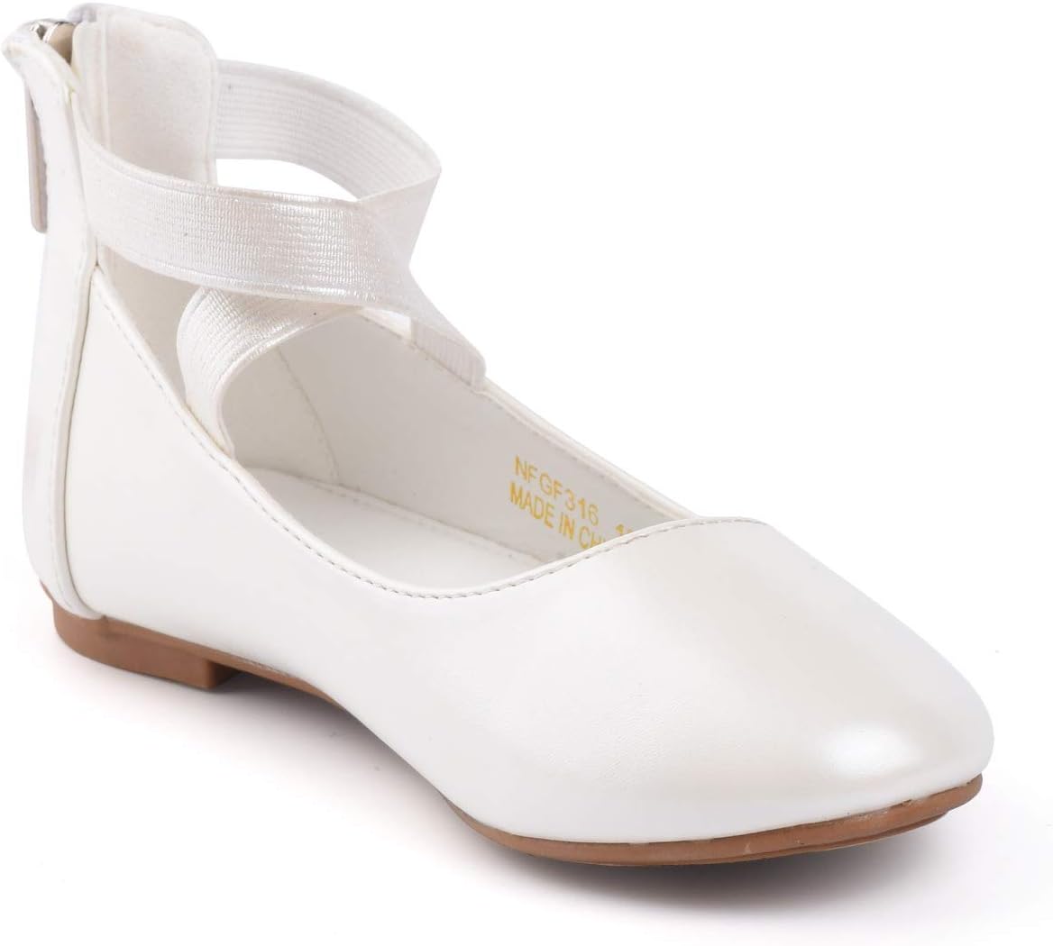 Nova Utopia Toddler Little Girls Dress Ballet Ankle Strap Flat Shoes .