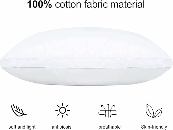 JICUSE Bed Pillows for Sleeping 1 Pack,King Size,Luxury Hotel Collection Pillow,Soft Fluffy and Great Support Down Alternative Filling,Gusseted Pillow for Side and Back Sleepers(20x34)