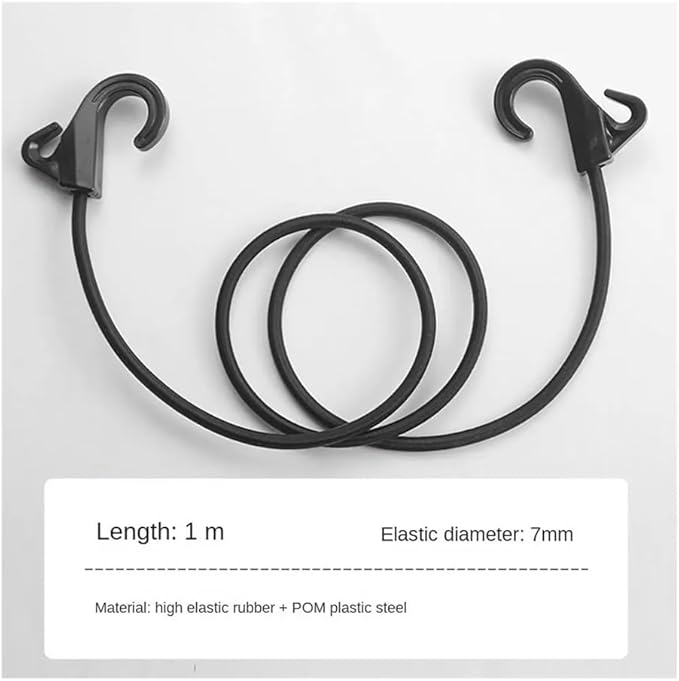 The Hook Bungee Cord Durable 1m Black Trolley Strap Luggage Cart Strap Luggage Cart Bike