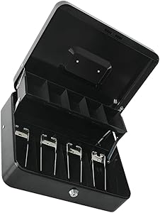 STOBOK 1pc Cash Register Box Cash Register Box Container with Lid Money Coin Tray Cashier Money Case Cash Drawer Cashier Drawer Cashier Storage Case Coins Case Money Box Abs With Cover